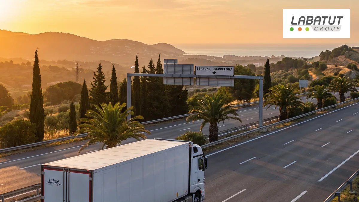 Camion Labatut Transports sur autoroute, affrètement routier